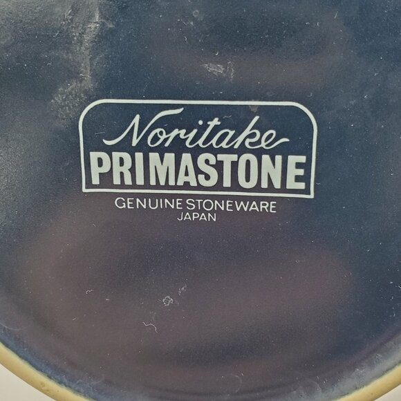 Noritake Primastone Cobalt Navy Blue Creamer Sugar Bowl Spinnaker Creamer Set - Picture 5 of 7